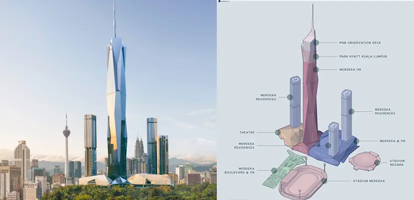 Merdeka 118 designed using Archicad